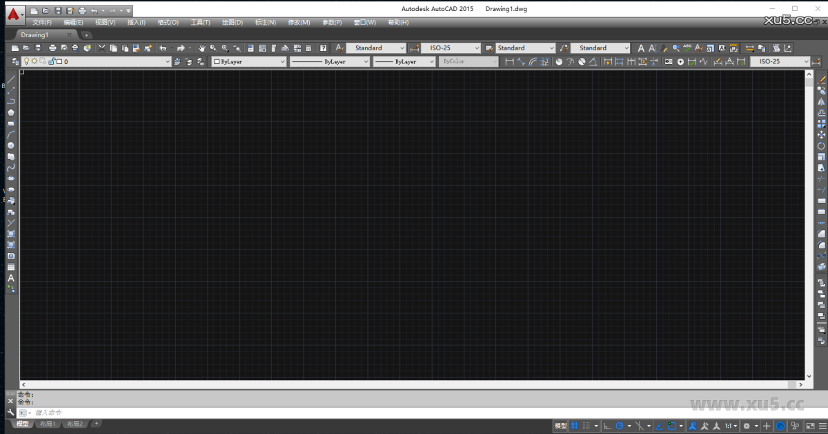 AutoCAD 2015 状态栏展示图