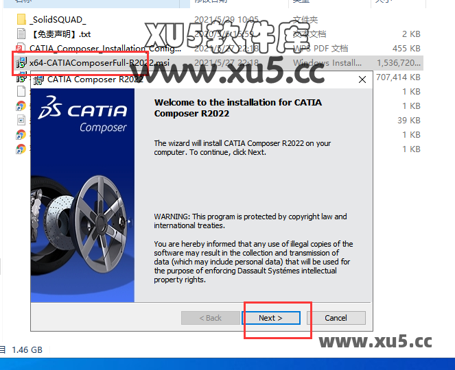 DS CATIA Composer R2022下载选项界面