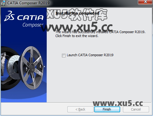 DS CATIA Composer R2019安装完成提示图