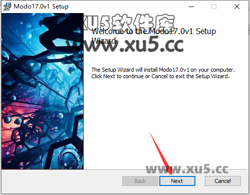 Modo 17.0v1 安装向导欢迎界面截图