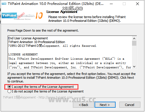 TVPaint Animation 10.0 安装界面截图