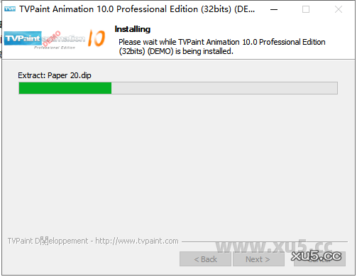 TVPaint Animation 10.0 安装进度截图
