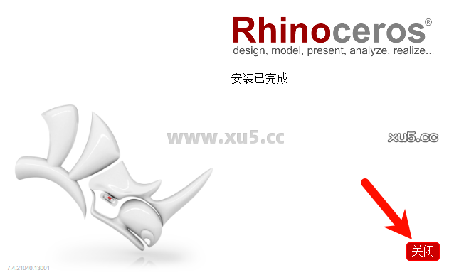 Rhino 7.4安装选项配置界面