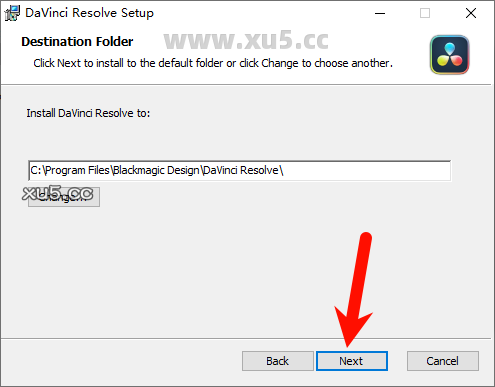 DaVinci Resolve v18.6.4 安装路径截图