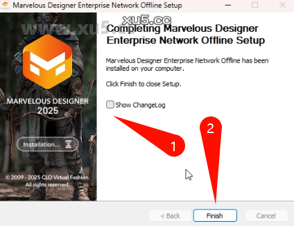 Marvelous Designer Enterprise 2025安装选项界面截图