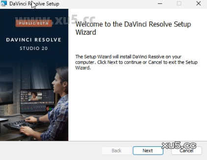DaVinci Resolve v20安装选项界面截图