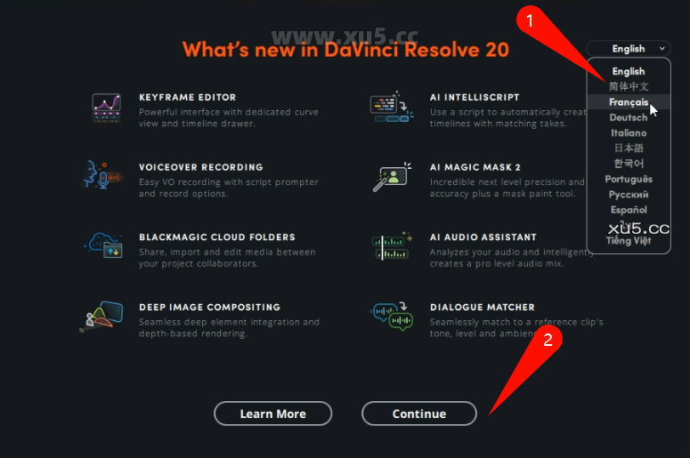 DaVinci Resolve v20主界面截图
